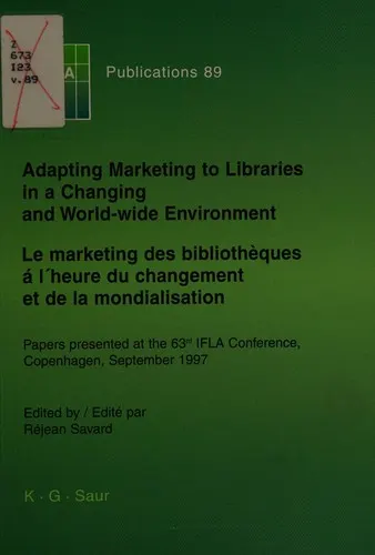 Cover of Adapting marketing to libraries in a changing world-wide environment