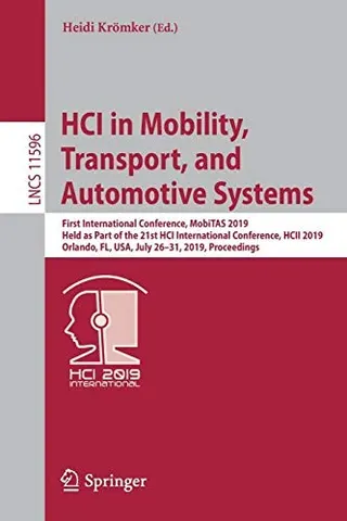 Cover of HCI in Mobility, Transport, and Automotive Systems