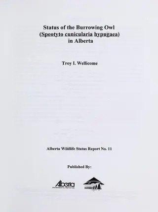 Cover of Status of the burrowing owl (Speotyto cunicularia hypugaea) in Alberta