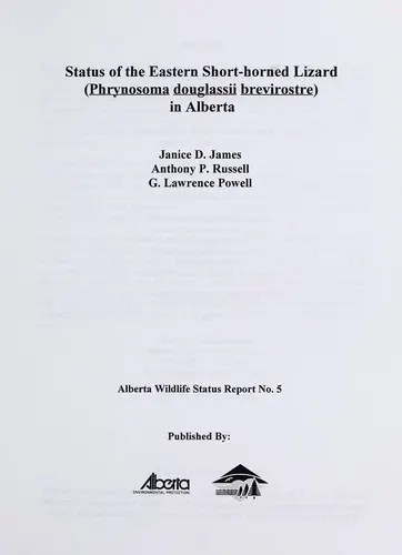 Cover of Status of the eastern short-horned lizard (Phrynosoma douglassii brevirostre) in Alberta