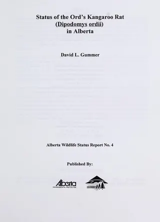 Cover of Status of the Ord's kangaroo rat (Dipodomys ordii) in Alberta
