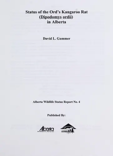 Cover of Status of the Ord's kangaroo rat (Dipodomys ordii) in Alberta