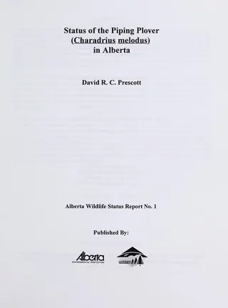 Cover of Status of the Piping plover (Charadrius melodus) in Alberta