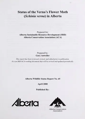 Cover of Status of the Verna's flower moth (Schinia verna) in Alberta