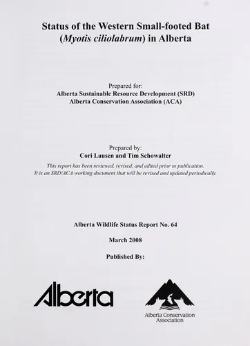 Cover of Status of the western small-footed bat (Myotis ciliolabrum) in Alberta