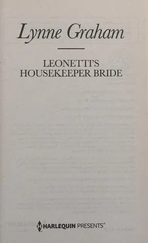 Cover of Leonetti's Housekeeper Bride