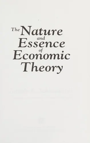 Cover of The nature and essence of economic theory