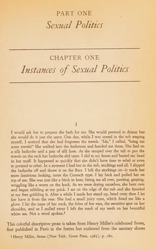 Cover of Sexual Politics