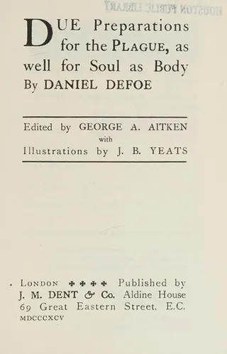 Cover of Due preparations for the plague, as well for soul as body