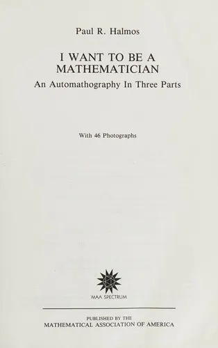 Cover of I want to be a mathematician