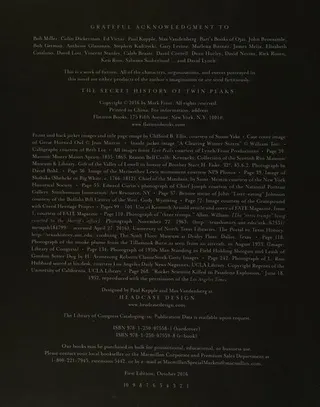 Cover of The secret history of Twin Peaks