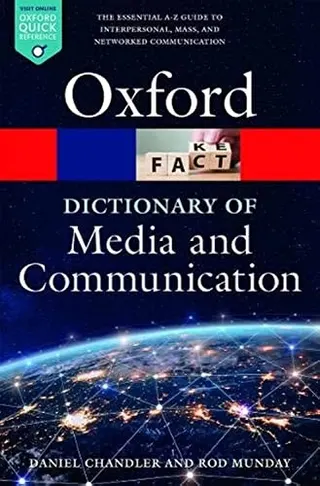 Cover of A dictionary of media and communication