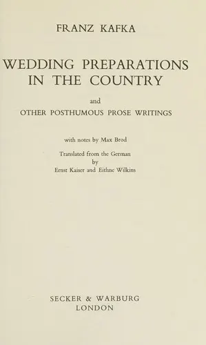 Cover of Wedding Preparations in the Country