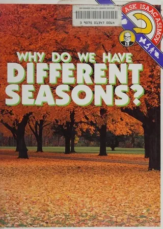 Cover of Why do we have different seasons