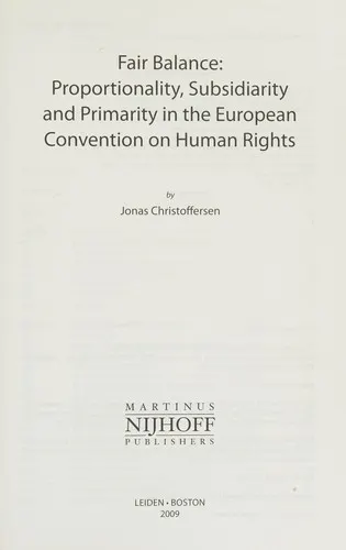 Cover of Fair balance