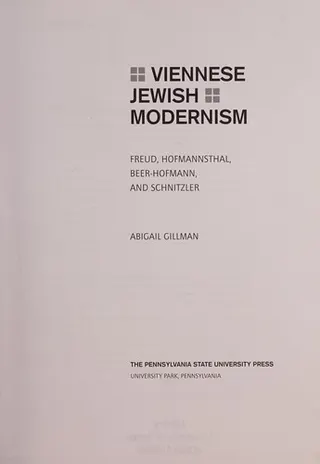 Cover of Viennese Jewish Modernism