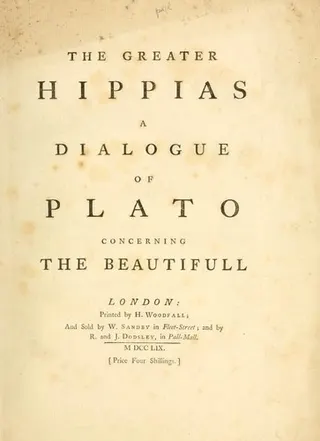 Cover of Hippias Major