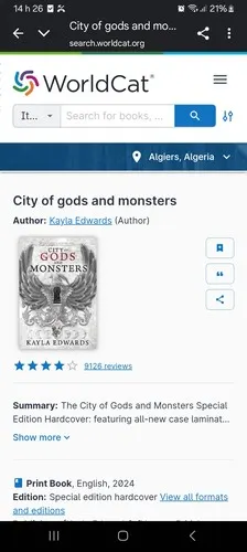 Cover of City of Gods and Monsters