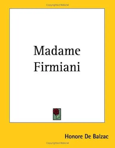 Cover of Madame Firmiani