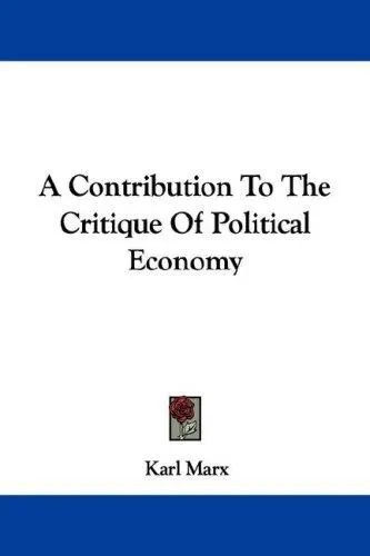 Cover of A Contribution to the Critique of Political Economy