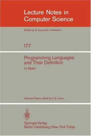Cover of Programming Languages and their Definition