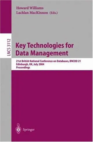 Cover of Key technologies for data management