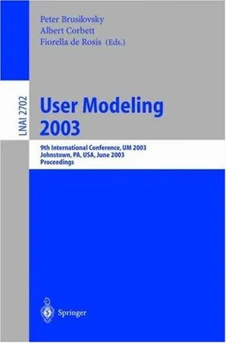 Cover of User Modeling 2003