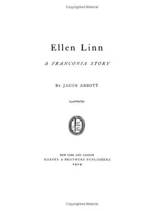 Cover of Ellen Linn a Franconia Story