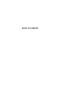 Cover of How to Write