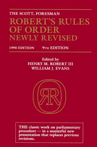 Cover of Robert's Rules of order newly revised
