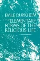 Cover of Formes élémentaires de la vie religieuse