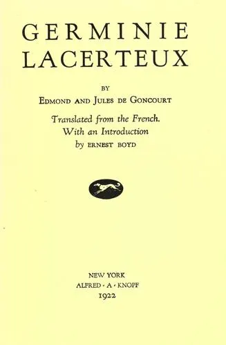 Cover of Germinie Lacerteux