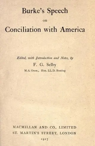 Cover of Speech on conciliation