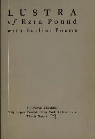 Cover of Lustra of Ezra Pound