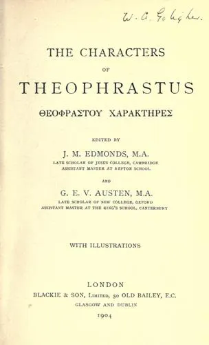 Cover of Theophrasti Characteres