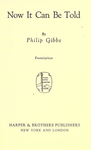 Cover of Now it can be told