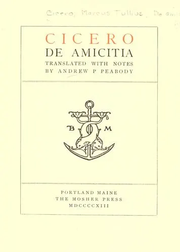 Cover of Laelius de amicitia