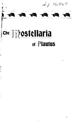 Cover of Mostellaria