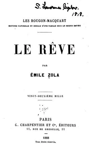 Cover of Le rêve