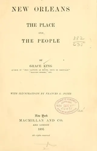 Cover of New Orleans; the place and the people
