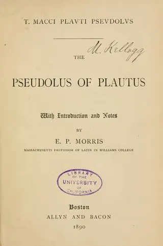 Cover of Pseudolus