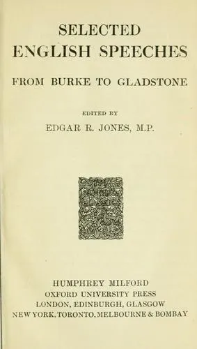 Cover of Selected English speeches from Burke to Gladstone