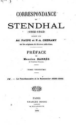 Cover of Correspondance