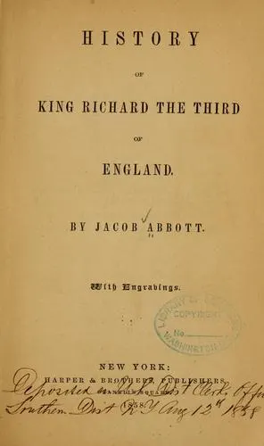 Cover of History of King Richard the Third of England