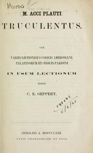 Cover of Truculentus