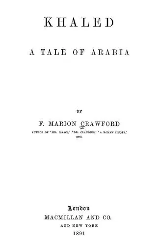 Cover of Khaled, a tale of Arabia