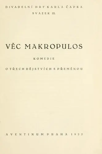 Cover of The Makropoulos secret