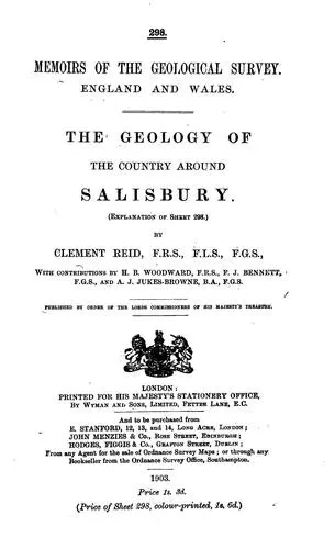Cover of The geology of the country around Salisbury