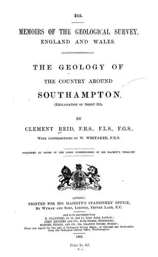Cover of The geology of the country around Southampton