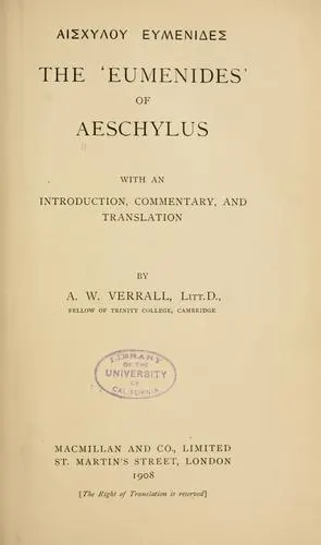 Cover of Eumenides